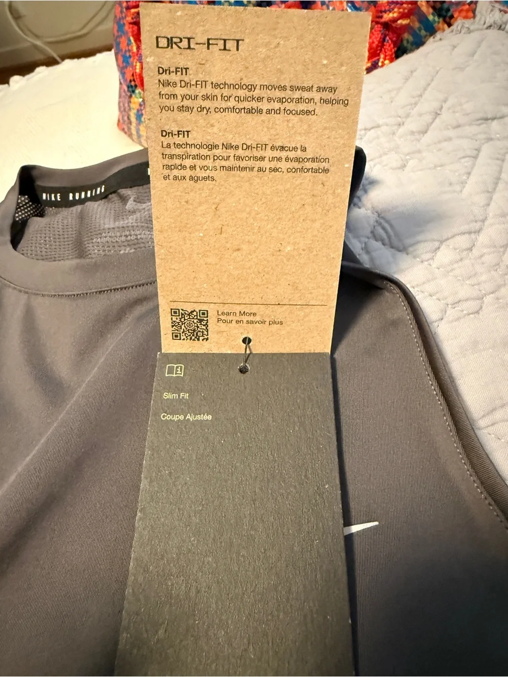 Nike Women's Charcoal Gray Performance Tank with Small White Swoosh